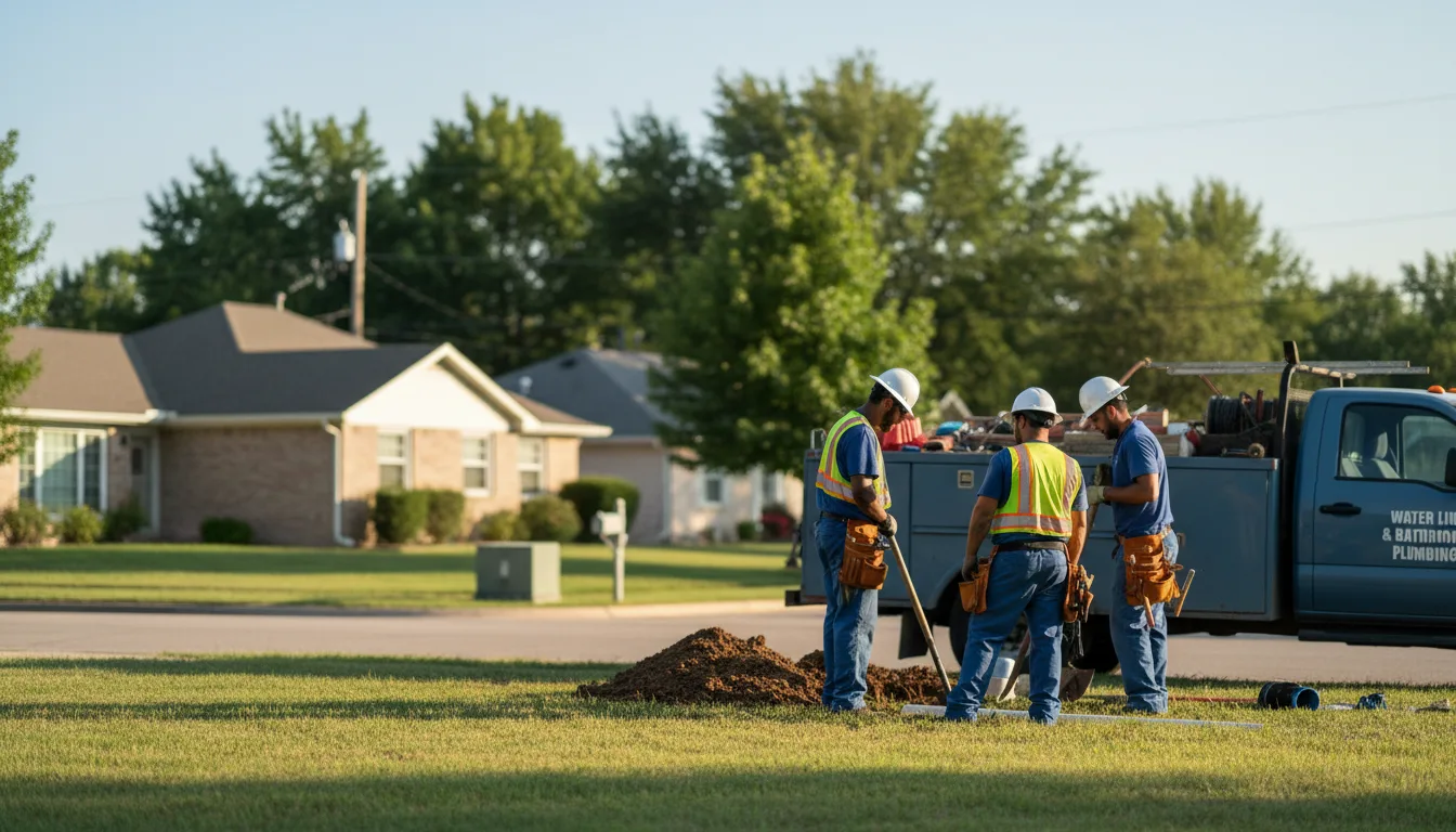 Residential water line and bathroom plumbing service in Burlington, IA